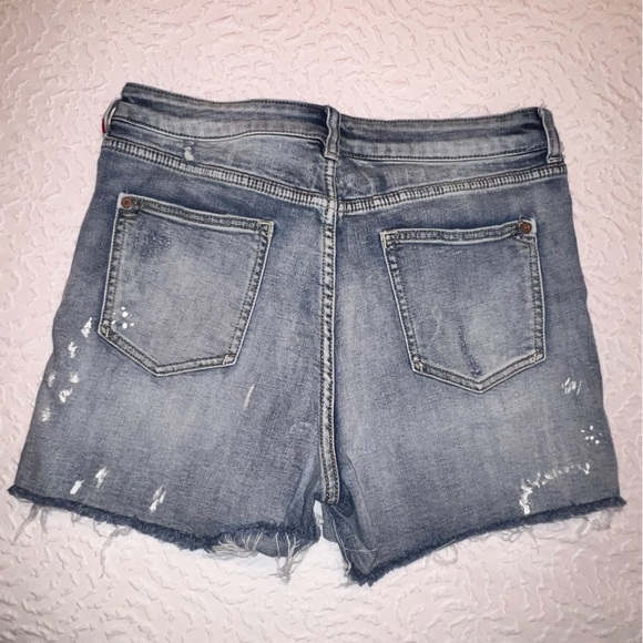 Anthropologie- Pilcro Denim Shorts- Size 30 Distressed High Waist Stretch - Picture 2 of 4